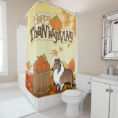 Rideaux De Douche Bon thanksgiving Rough Collie (En situation)