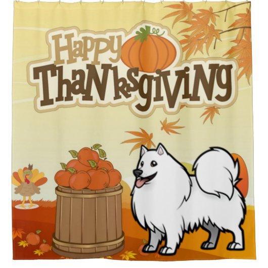 Rideaux De Douche Bon thanksgiving Samoyed (Devant)