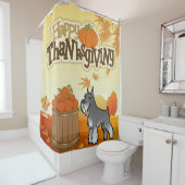Rideaux De Douche Bon thanksgiving Schnauzer (En situation)