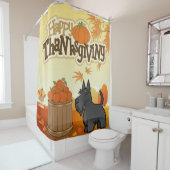Rideaux De Douche Bon thanksgiving Scottish Terrier (En situation)