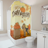 Rideaux De Douche Bon thanksgiving Welsh Terrier (En situation)