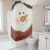 Rideaux De Douche bonhomme de neige russe (En situation)