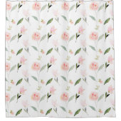 Rideaux De Douche Bonjour belle aquarelle rose florale (Devant)