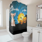 Rideaux De Douche Bonne Halloween Chihuahua (En situation)