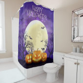 Rideaux De Douche Bonne Halloween Citrouilles effrayants (En situation)