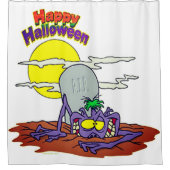 Rideaux De Douche Bonne Halloween lever les morts (Devant)