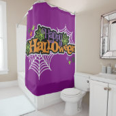 Rideaux De Douche Bonne Halloween Spider Webs (En situation)