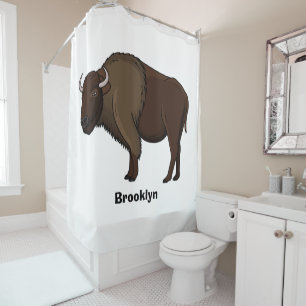 Rideaux De Douche Bonne illustration de bison américain