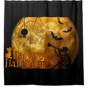 Rideaux De Douche Bonne Pleine lune d'Halloween