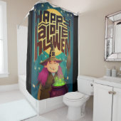 Rideaux De Douche Bonne sorcière de grand-mère Halloween (En situation)