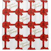 Rideaux De Douche Bonnes Fêtes rousses étincelantes (Devant)