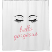 Rideaux De Douche Bonsoir magnifique avec de jolies cils glamour (Devant)