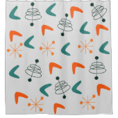 Rideaux De Douche Boomerangs atomiques modernes du milieu du siècle (Devant)