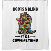 Rideaux De Douche Boots & Bling C’est une petite fille (Devant)