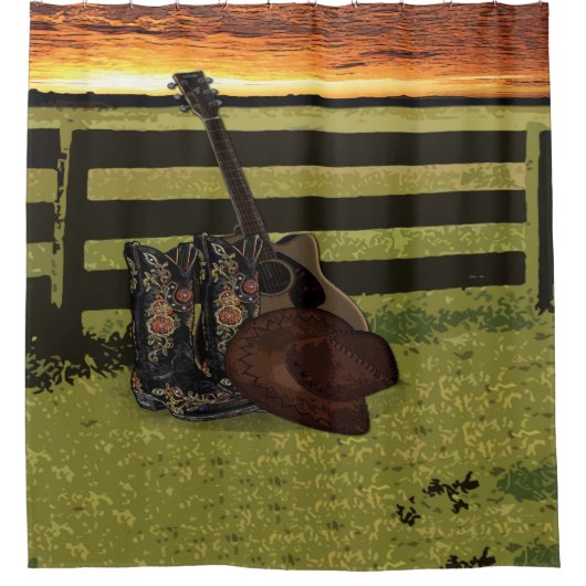 Rideaux De Douche Boots de Cowboy (Devant)