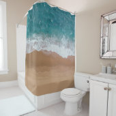 Rideaux De Douche Bord de mer de sable (En situation)