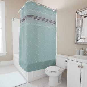 Rideaux De Douche Bordure d'Aqua Speckled