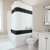 Rideaux De Douche Bordure de couture noire + vos idées (En situation)