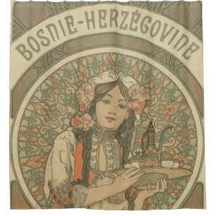 Rideaux De Douche Bosnie-Herzégovine par Alphonse Mucha (1900)