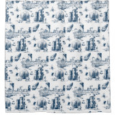 Rideaux De Douche Boston Toile Navy (Devant)