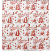 Rideaux De Douche Boston Toile Red (Devant)