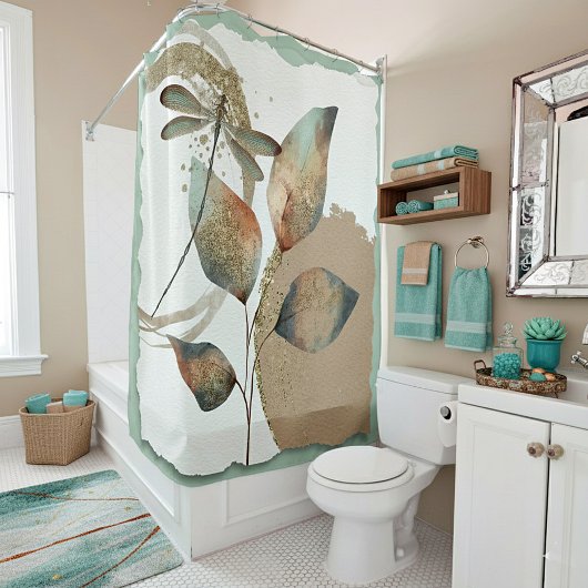 Rideaux De Douche Botanique abstraite