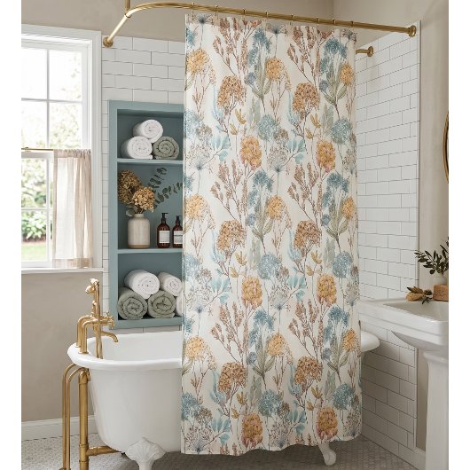 Rideaux De Douche Botanique Fleur Sauvage