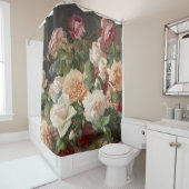 Rideaux De Douche Botanique romantique Rose (En situation)