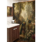 Rideaux De Douche Botanique : trois paons dans le jardin anglais