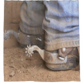 Rideaux De Douche Bottes et étincelles de cowboy de Western Rodeo (Devant)