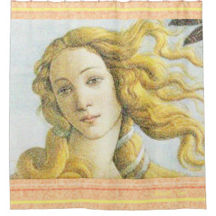 Rideaux De Douche Botticelli Venus face pixel art