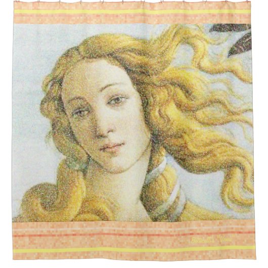 Rideaux De Douche Botticelli Venus face pixel art (Devant)