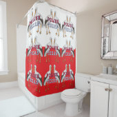Rideaux De Douche Bouche blanche texane polonaise (En situation)