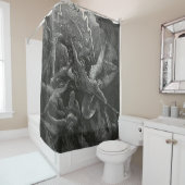 Rideaux De Douche Bouche De L'Enfer Par Gustave Dore (En situation)