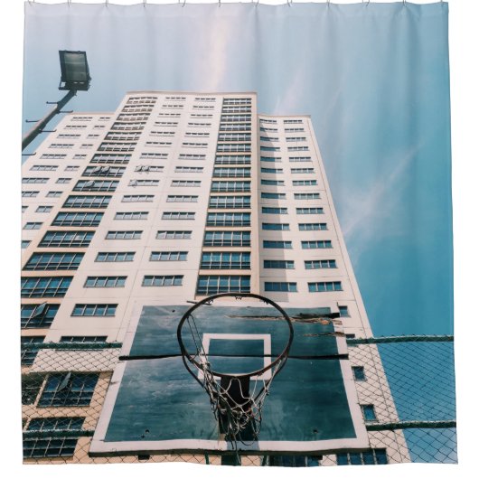 Rideaux De Douche Boucle de basket-ball cool (Devant)
