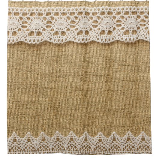 Rideaux De Douche Boucles avec dentelle (Devant)