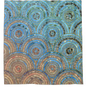 Rideaux De Douche Boucles de Parties scintillant à huile métallique  (Devant)