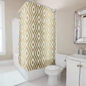 Rideaux De Douche Boucles d'or Motif géométrique (En situation)