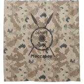 Rideaux De Douche Bouclier Maccabee du désert et oreilles (Devant)