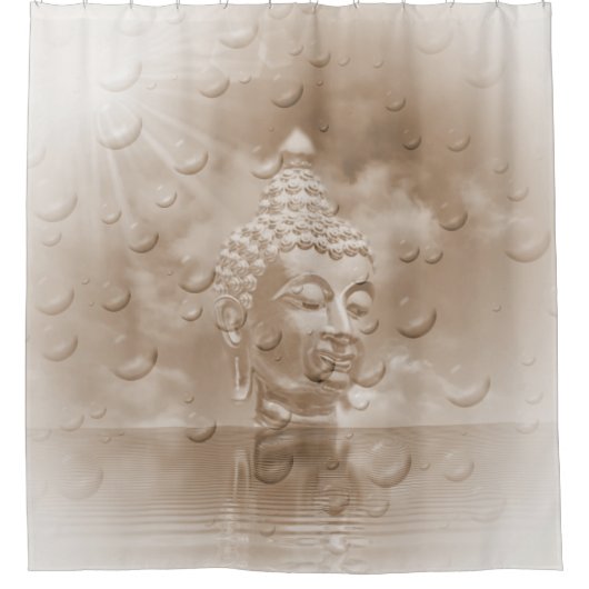 Rideaux De Douche bouddha en sépia (Devant)