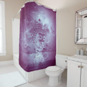 Rideaux De Douche bouddha en violet (En situation)