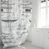 Rideaux De Douche Bouddha zen et art oriental de la pagode