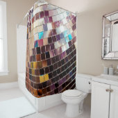 Rideaux De Douche Boule de disco en miroir (En situation)
