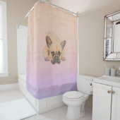 Rideaux De Douche Bouledogue français - chien de Frenchie (En situation)