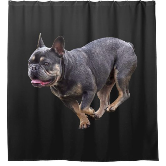 Rideaux De Douche Bouledogue français en course (Devant)