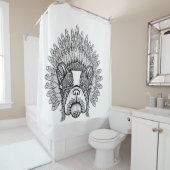 Rideaux De Douche Bouledogue français inspiré dans le capot de (En situation)