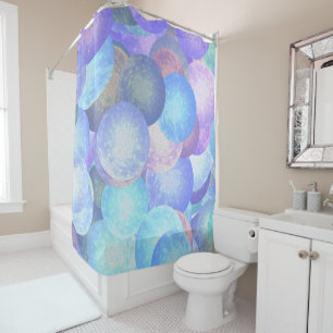 Rideaux De Douche Boules disco dans les couleurs pastel arc-en-ciel