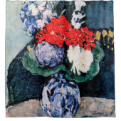 Rideaux De Douche Bouquet avec Little Delft, Paul Cezanne (Devant)