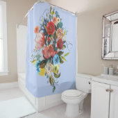Rideaux De Douche Bouquet d'aquarelle douce Périwinkable personnalis (En situation)