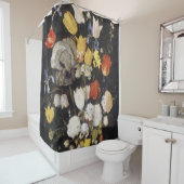 Rideaux De Douche Bouquet de fleurs dans un vase de terre (1610) (En situation)